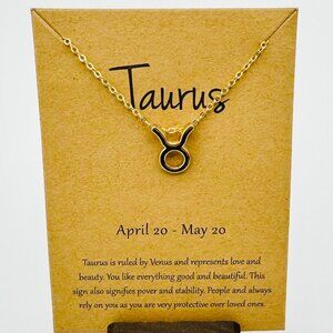 Gold Taurus Necklace - NWT